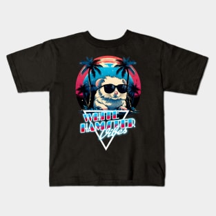 Retro Wave White Hamster Vibes Shirt Kids T-Shirt